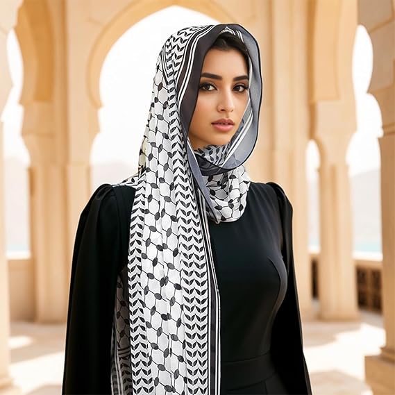 Womens Fashion Hijabs Long Big Scarves Grid Large Head Wrap Scarf Plaid Sun Protection Hijab,180 * 70cm Chiffon Hijab Scarfs for Women Premium Headscarf Jersey Hijab for Women Muslim Hijab